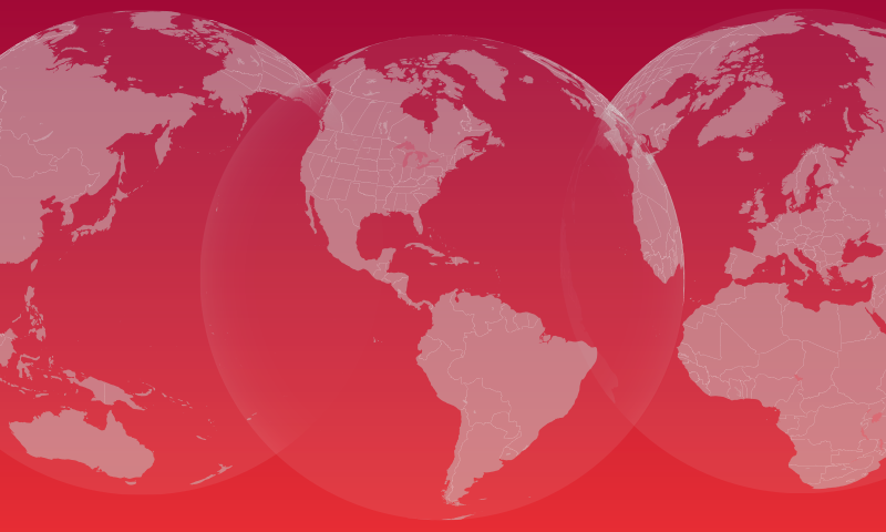 Tinted rouge world map